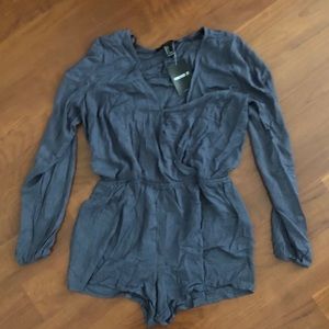 Forever 21 bluish grey romper